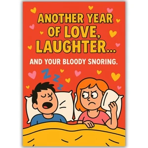 Funny Rude Anniversary Card for Husband Wife Partner Boyfriend Girlfriend Man - Picture 1 of 7