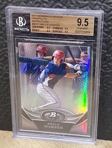 2011 Bowman Platinum BRYCE HARPER BGS 9.5 Prospects Refractors Nats, Phillies  - Picture 1 of 2