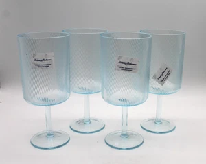 Tommy Bahama Acryl Meerblau bruchsicher Weingläser NEU 4er Set - Bild 1 von 12