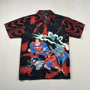 Camisa De Colección Liga de la Justicia Juvenil Grande Para Hombre S Cómics Estampado Botón Y2K - Imagen 1 de 8