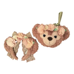 2set Japan Tokyo Disney Spring In Bloom Shellie May Ears Headband & Pass Case - Picture 1 of 7