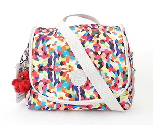 Nuevo con etiquetas Bolsa de Almuerzo Kipling Kichirou con Mono Peludo Whimsy Multi Salpicaduras - Imagen 1 de 12