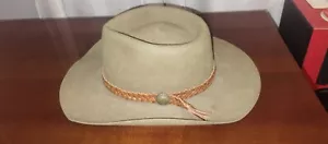 Akubra Imperial Quality Snowy River Pure Fur Felt Hat Size 55 Red Satin - Picture 1 of 6