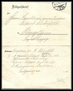 Feldpostbrief, WK1, an Landtagsabgeordneten Schönfeld 1915: L210L - Bild 1 von 2