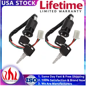 2 Pack ATV Ignition Switch Key For 50 70 90 110 125 150 200 250CC TaoTao SUNL US - Picture 1 of 5