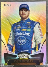2018 Panini Certified Racing Chris Buescher Gold HoloFoil Card # 17 SSP 43/49