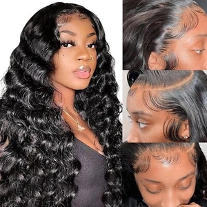 13*4 Lace Front Wig Human Hair Wigs Loose Deep Wave Wig For Women Remy Hair Wigs - Picture 1 of 9
