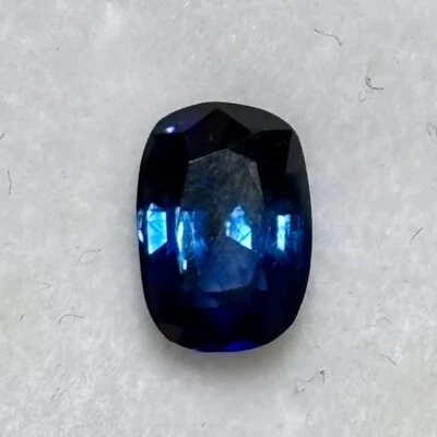 Blue Sapphire Gemstone Natural 1.33 Carat Cushion Genuine Loose Royal Gem 7x5mm - Image 1 of 4
