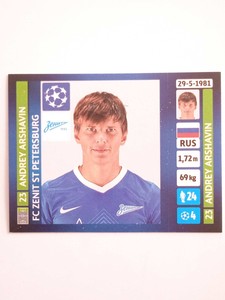 N. 524 Andrey Arshavin FC Zenit St Petersburg - Champions League 2013/14 Panini