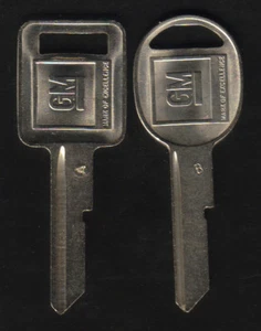 PONTIAC OEM A B KEY BLANKS - Picture 1 of 1