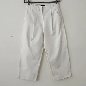 Banana Republic White Cotton High Rise Baggy Pants 6 Nwot (Box36) - Bild 1 von 7