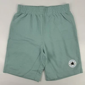 NEW CONVERSE Logo Aop French Terry Shorts Sz XL Light Dew Surplus 9CC584B1Q Boys - Picture 1 of 9