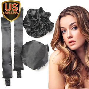 Satin Heatless Hair Curlers, Pillow Rollers with Caps, No Heat Curling Rod He... - Picture 1 of 6