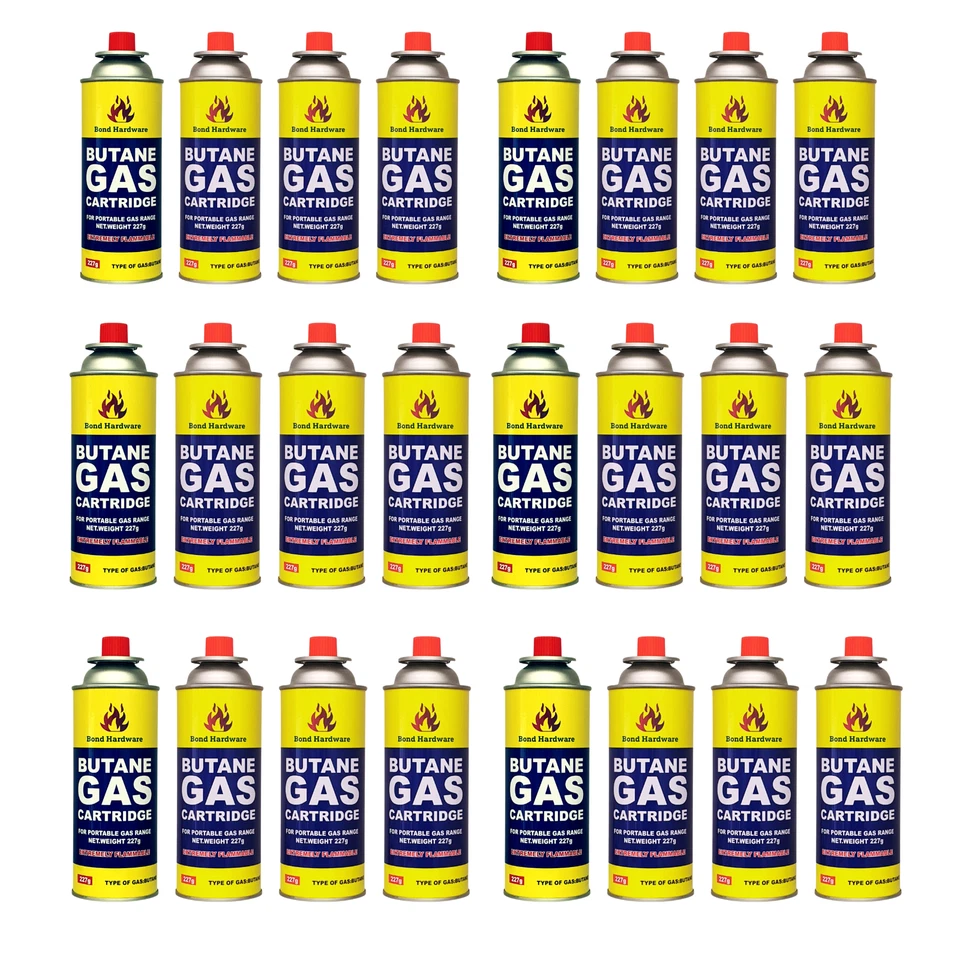 24 x BUTANE GAS BOTTLES 227GRAM CANISTERS FOR STOVES COOKERS GRILL HEATERS - Image 1 of 4