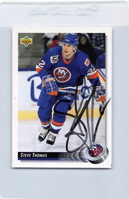 1992/93 Upper Deck #171 Steve Thomas Islanders Signed Auto *J3968 - Image 1 of 2