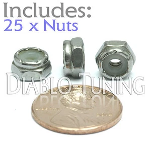 #6-40 NM - Qtà 25 - Dado di bloccaggio esagonale inserto nylon SAE UNF - A2 acciaio inox 18-8 - Foto 1 di 2