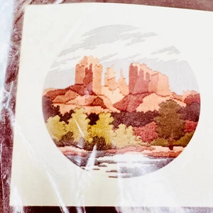 J K Originals DESERT BUTTES 80-63 Long Stitch Needlepoint Canvas Long Point Kit - Picture 1 of 13