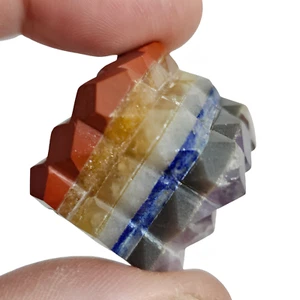 Merkaba 54 Punkt Pyramide Lemurischer Powerwürfel Edelstein Kristall 7 Chakra Generator - Bild 1 von 18