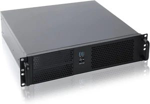 2U Micro ATX Compact Rackmount 2 X 5.25 Chassis Support ATX PC PS2 PSU with Side - Picture 1 of 6