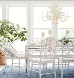 PB Copeland Chandelier NEW Organic Coastal Regency Twigs White Coral - Picture 1 of 3