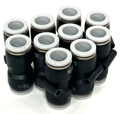 FESTO STRAIGHT ADAPTOR GRAY RING 1/2 IN ON BOTH SIDES **LOT OF 10 - Image 1 of 3