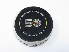 2022-23 New York Islanders Edmonton Oilers Game Used NHL Puck! Sorokin Shutout
