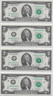 Four Series 2013 $2 bills; 5 OF A KIND; 1-2-3-9; Lot T969ᴙ1