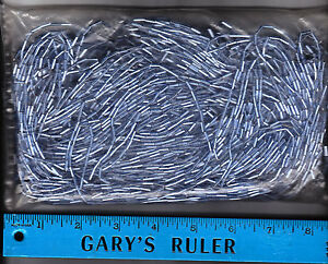 Glass #3 bugle beads..Med Blue 1 KG. Free Shp USA.  Factory Strung Glass Beads