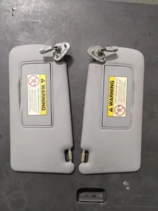 2004-2008 Acura TSX Driver Passenger Side Sun Visor Pair Set Gray w/Hardware - Foto 1 di 6
