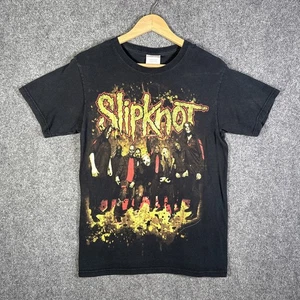 Vintage Slipknot Shirt Mens Small Black Y2K Metal Grunge AOP Rock Music Band Tee - Picture 1 of 8