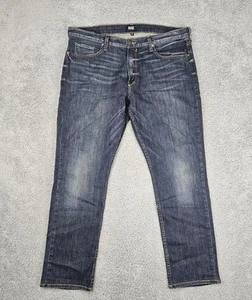 Paige Jeans Men's 38x31 Blue Lennox Denim Pants Dark Wash Denim Stretch Slim Fit - Picture 1 of 11