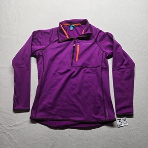 Eddie Bauer Sweatshirt Lila Langarm Freizeit Kragen 1/4 Reißverschluss Damen Large - Bild 1 von 7
