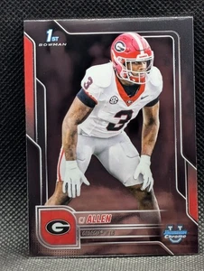 CJ Allen 2025 Bowman University Chrome Georgia #140 1st - Imagen 1 de 2