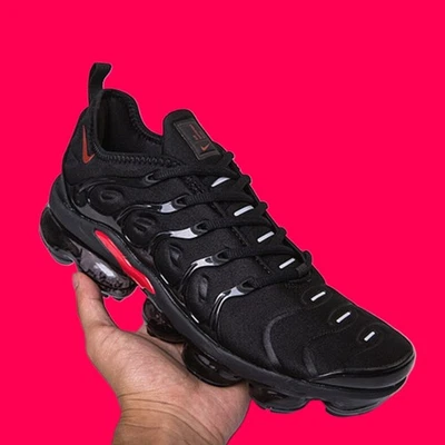 Nike Air VaporMax TN Plus black Red Womens Size Sneaker Running Shoes - Image 1 of 4