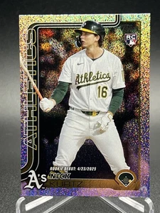 2025 Topps Update NICK KURTZ SANDGLITTER ROOKIE DEBUT #USS197 OAKLAND ATHLETICS - Picture 1 of 2