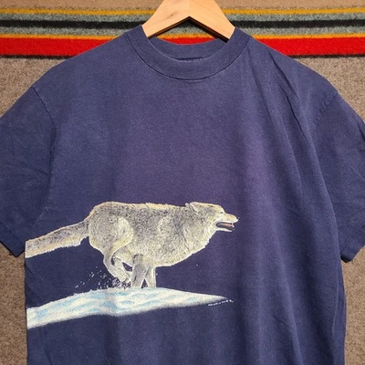 Camiseta Arlequín Lobo Alaska De Colección Años 90 Para Hombres Grande Naturaleza Perro Arte Camiseta Foto 1 de 4