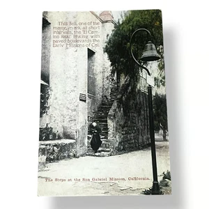 Postcard The Steps at San Gabriel Mission California c1915 Divided Back B399 - Picture 1 of 2
