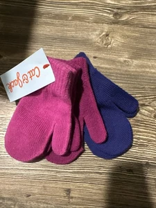 Kleinkind Fäustlinge 3er Pack Katze & Jack Rosa Magenta Lila 2T-5T Handschuhe. Neu mit Etikett. - Bild 1 von 4