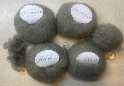 VINTAGE Lot 5x Jo Sharp Rare Comfort Luxury Kid Mohair Color 605 Green/Gray - Image 1 of 3