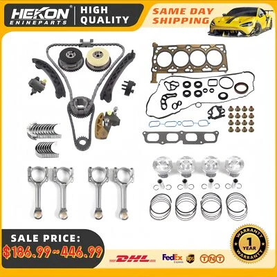 Engine Rebuild Kit Timing Chain VVT Piston Rod For 13-21 GM Chevrolet Buick 2.5L - Image 1 of 4