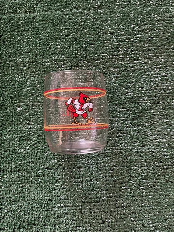 Vintage University of Louisville Cardinals Basketball Glass Drinking Cup Mug Cover