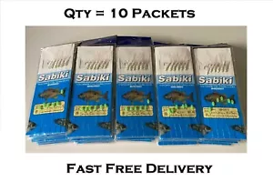 10 Packets Sabiki Jigs live Bait Fishing Rig #8 Hooks Jigging Rigs Live Baiting - Picture 1 of 4