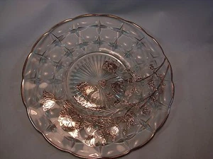 Vintage Silver Overlay Platter Round w Floral Overlay 11 Inch - Picture 1 of 5
