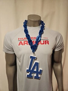 New Los Angeles Dodgers Fan Chain Necklace Foam FREE Shipping!! - Picture 1 of 1