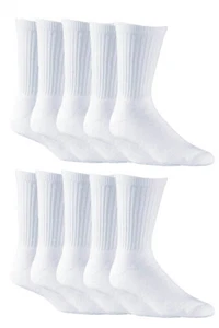 5/10/20 PACKS Men Sports Everyday Cotton Rich Cushion Sole Socks Size 6-11 - Picture 1 of 9