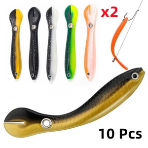 10 Pcs Powerful Fishing Lures Fake Bait,Soft Bionic Fishing Lure - Spot Goods US - Picture 1 of 11