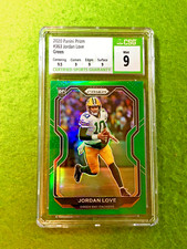 Jordan Love GREEN PRIZM ROOKIE CARD CSG 9 SP RC 2020 Panini JORDAN LOVE PRIZM rc