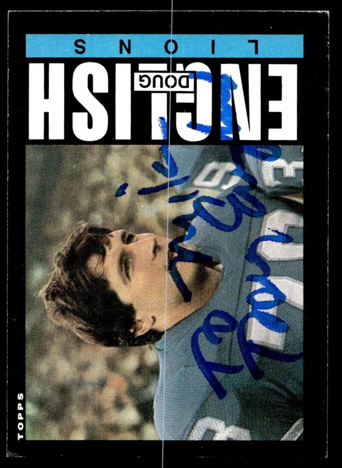Doug English Signed DETROIT LIONS Card   1985 Topps - Image 1 of 1