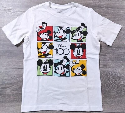 Mickey Mouse Shirt Kids X-Small 4-5 White Short Sleeve Tee Boys - Image 1 of 4
