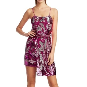 Vestido drapeado de lentejuelas reversible DEREK LAM 10 Crosby Lani - Imagen 1 de 7